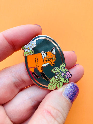 Fox in the Strawberries Pin